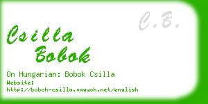 csilla bobok business card